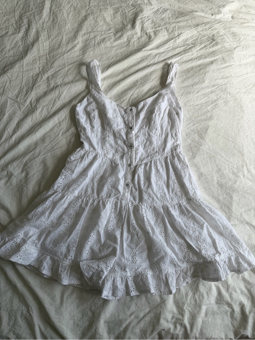 White romper with lace details
